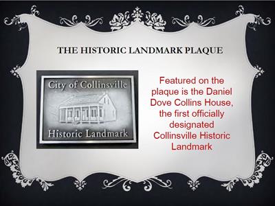 DD Collins House Historic Landmark Plaque