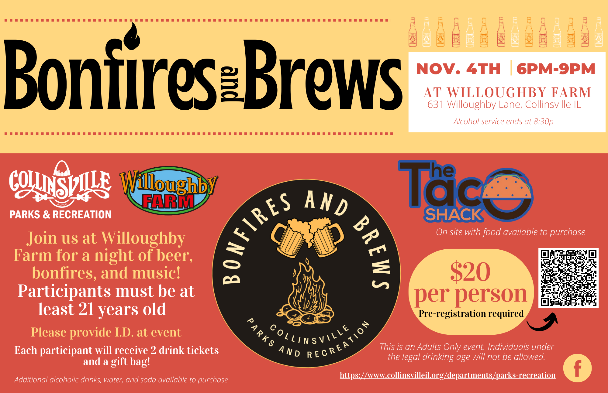 Bonfires and Brews 2023 Flyer