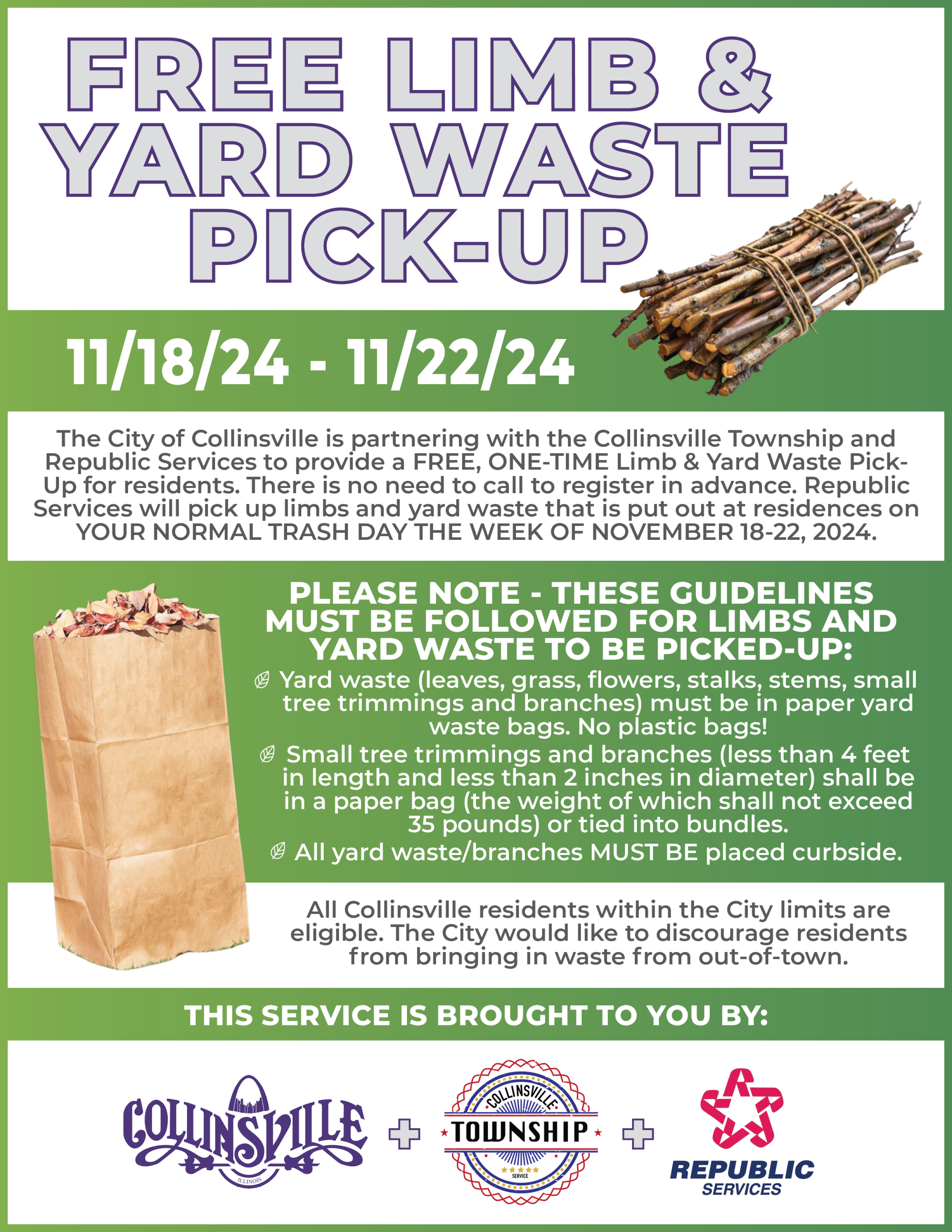 Yard Waste Pick-Up Fall 2024 Updated 9.30.2024