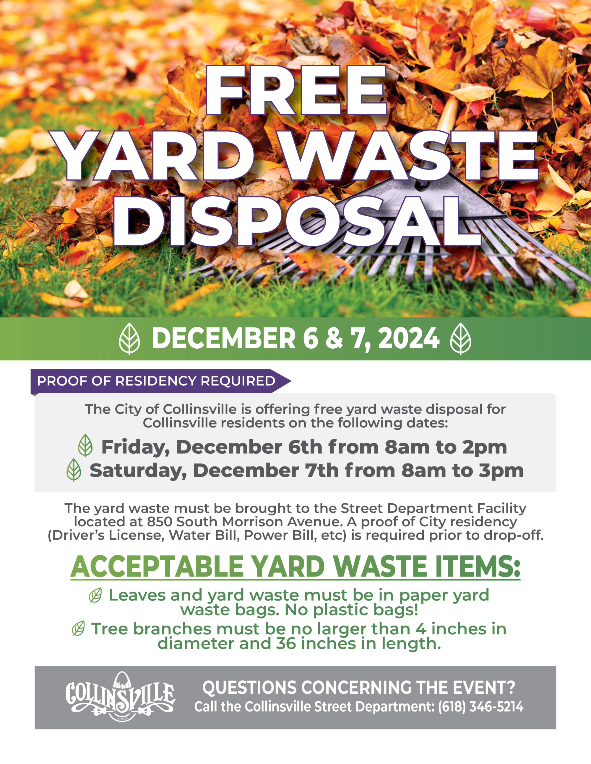 Yard Waste Drop Off Fall 2024